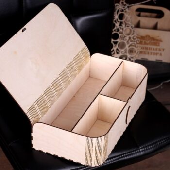 Intra απο ξύλο plywood 3mm-4mm πάχος - Κουτί με αρθρωτό καπάκι και στρογγυλεμένες γωνίες Δίασταση 30x30 cm Intraeaxys-eo4qmq87 - Image 1