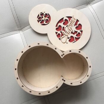 Intra απο ξύλο plywood 3mm-4mm πάχος - Κουτί δώρου για την Παγκόσμια Ημέρα της Γυναίκας 8 Μαρτίου Δίασταση 30x30 cm Intraeaxys-voq26mdo - Image 1