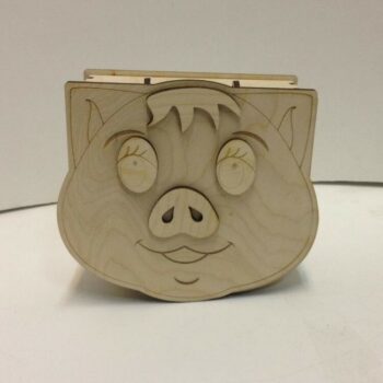 Intra απο ξύλο plywood 3mm-4mm πάχος - Ξύλινο χαριτωμένο γουρουνάκι δώρου Δίασταση 30x30 cm Intraeaxys-d1lvj4po - Image 1