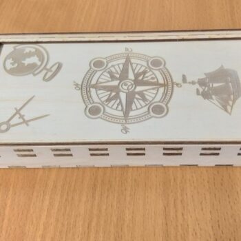 Intra απο ξύλο plywood 3mm-4mm πάχος - Ξύλινη Μολυβοθήκη Συρόμενο Καπάκι Κουτί Δίασταση 30x30 cm Intraeaxys-078ywjqo - Image 3