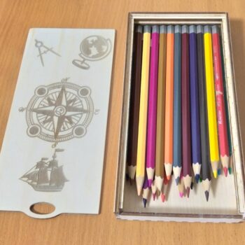 Intra απο ξύλο plywood 3mm-4mm πάχος - Ξύλινη Μολυβοθήκη Συρόμενο Καπάκι Κουτί Δίασταση 30x30 cm Intraeaxys-078ywjqo - Image 4