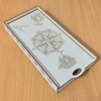 Intra απο ξύλο plywood 3mm-4mm πάχος - Ξύλινη Μολυβοθήκη Συρόμενο Καπάκι Κουτί Δίασταση 30x30 cm Intraeaxys-078ywjqo - Image 5