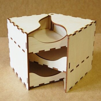 Intra απο ξύλο plywood 3mm-4mm πάχος - Συρόμενο κουτί κοσμημάτων Δίασταση 30x30 cm Intraeaxys-d1lvjwyo - Image 1