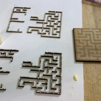 Intra απο ξύλο plywood 3mm-4mm πάχος - Λαβύρινθος δύο επιπέδων Δίασταση 30x30 cm Intraeaxys-e1g536yo - Image 5