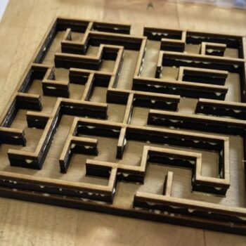 Intra απο ξύλο plywood 3mm-4mm πάχος - Λαβύρινθος δύο επιπέδων Δίασταση 30x30 cm Intraeaxys-e1g536yo - Image 6