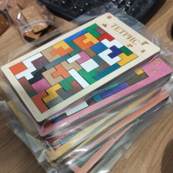 Intra απο ξύλο plywood 3mm-4mm πάχος - Ξύλινο Tetris Επιτραπέζιο παιχνίδι για παιδιά Δίασταση 30x30 cm Intraeaxys-ro6yj4m7 - Image 1