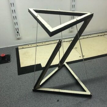 Intra απο ξύλο plywood 3mm-4mm πάχος - Μοντέλο Δομής Tensegrity Δίασταση 30x30 cm Intraeaxys-zo9y26x7 - Image 1