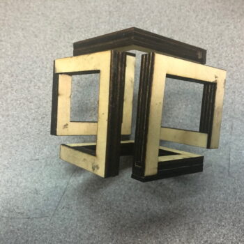 Intra απο ξύλο plywood 3mm-4mm πάχος - Infinity Cube Δίασταση 30x30 cm Intraeaxys-qommvq4o - Image 1