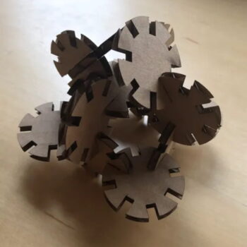 Intra απο ξύλο plywood 3mm-4mm πάχος - Press Fit Construction Kit Δίασταση 30x30 cm Intraeaxys-pok3qr37 - Image 3