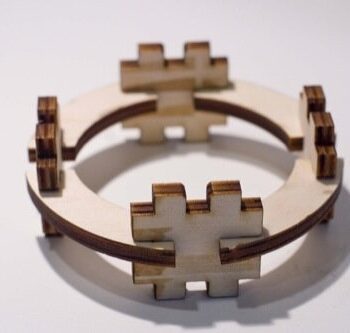 Intra απο ξύλο plywood 3mm-4mm πάχος - Κιτ κατασκευής Press-Fit Δίασταση 30x30 cm Intraeaxys-r7vm9857 - Image 6