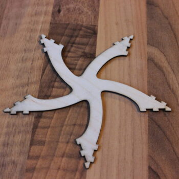 Intra απο ξύλο plywood 3mm-4mm πάχος - Παζλ Αστρικό Εικοσάεδρο Δίασταση 30x30 cm Intraeaxys-eoxle6xo - Image 5