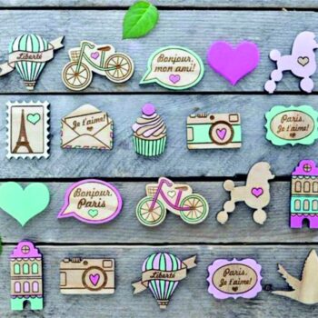 Intra απο ξύλο plywood 3mm-4mm πάχος - Καρφίτσες με χαραγμένο ξύλινο μαγνήτη Δίασταση 30x30 cm Intraeaxys-r7vmyyk7 - Image 1