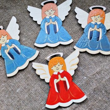 Intra απο ξύλο plywood 3mm-4mm πάχος - Χριστουγεννιάτικο άγγελος μαγνήτης άγγελος Ξύλινο σχήμα κοπής Δίασταση 30x30 cm Intraeaxys-lopqlg57 - Image 1