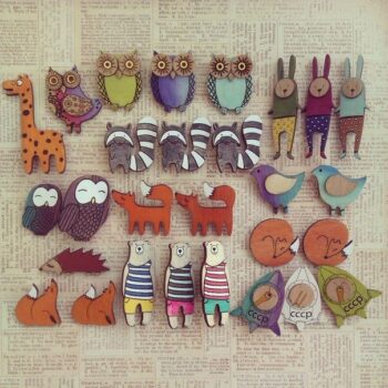 Intra απο ξύλο plywood 3mm-4mm πάχος - Ξύλινοι μαγνήτες κινούμενα σχέδια Δίασταση 30x30 cm Intraeaxys-67wl4ew1 - Image 1