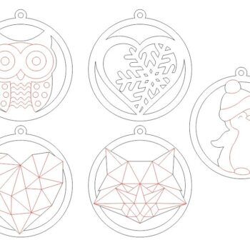 Intra απο ξύλο plywood 3mm-4mm πάχος - Χριστουγεννιάτικα όμορφα παιχνίδια Δίασταση 30x30 cm Intraeaxys-lopqd3x7 - Image 1