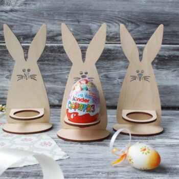 Intra απο ξύλο plywood 3mm-4mm πάχος - Ξύλινη Αυγοθήκη λαγουδάκι Δίασταση 30x30 cm Intraeaxys-67wl5w31 - Image 1