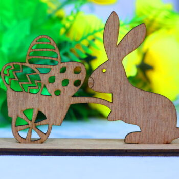 Intra απο ξύλο plywood 3mm-4mm πάχος - Ξύλινο πασχαλινό λαγουδάκι ντεκόρ 3mm Δίασταση 30x30 cm Intraeaxys-qommx44o - Image 5