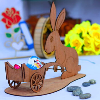 Intra απο ξύλο plywood 3mm-4mm πάχος - Πασχαλινό λαγουδάκι & καρότσι 3mm Δίασταση 30x30 cm Intraeaxys-eo20d4l7 - Image 10