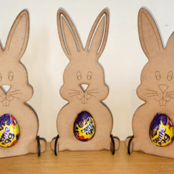 Intra απο ξύλο plywood 3mm-4mm πάχος - Αυγοθήκη λαγουδάκι 3mm Δίασταση 30x30 cm Intraeaxys-eo4q3x87 - Image 1