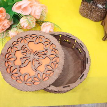 Intra απο ξύλο plywood 3mm-4mm πάχος - Στρογγυλή συσκευασία δώρου 3mm Δίασταση 30x30 cm Intraeaxys-lopq0ex7 - Image 8