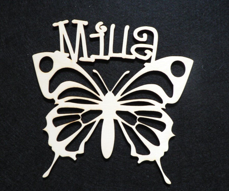 Intra απο ξύλο plywood 3mm-4mm πάχος - Διακόσμηση τοίχου με πεταλούδα Δίασταση 30x30 cm Intraeaxys-51rrl6r1