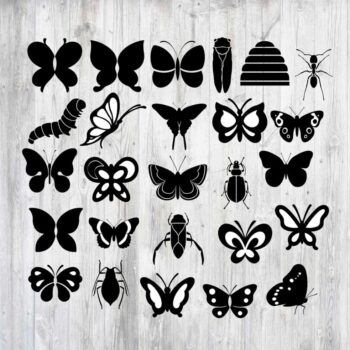 Intra απο ξύλο plywood 3mm-4mm πάχος - Χαράξτε τα έντομα Bugs Butterfly Δίασταση 30x30 cm Intraeaxys-lopqenk7 - Image 1