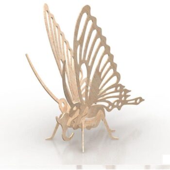 Intra απο ξύλο plywood 3mm-4mm πάχος - Παζλ Πεταλούδα 3D Δίασταση 30x30 cm Intraeaxys-91jd5vg1 - Image 1