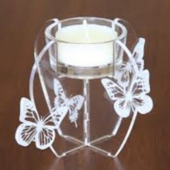 Intra απο ξύλο plywood 3mm-4mm πάχος - Κηροπήγιο πεταλούδα Δίασταση 30x30 cm Intraeaxys-r1z25qn1 - Image 1