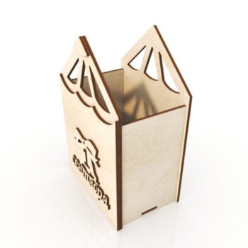 Intra απο ξύλο plywood 3mm-4mm πάχος - Μολυβιού Ξύλινη Γλαστροθήκη Flower Box Μολύβι Δίασταση 30x30 cm Intraeaxys-yon0wvy7 - Image 3