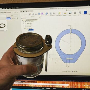 Intra απο ξύλο plywood 3mm-4mm πάχος - Mason Jar Spoon Caddy Δίασταση 30x30 cm Intraeaxys-ro6dymm7 - Image 3