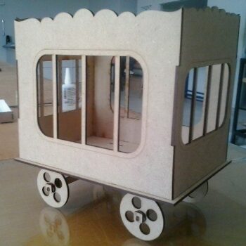 Intra απο ξύλο plywood 3mm-4mm πάχος - Κλουβί του Τσίρκου Δίασταση 30x30 cm Intraeaxys-ro6x62ox - Image 1