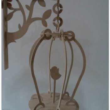 Intra απο ξύλο plywood 3mm-4mm πάχος - Διακοσμητικό Κλουβί Δίασταση 30x30 cm Intraeaxys-pokr6k7j - Image 1