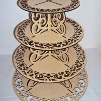 Intra απο ξύλο plywood 3mm-4mm πάχος - Cupcake Stand Cupcake Display Cupcake Tower For Party Δίασταση 30x30 cm Intraeaxys-6o3n4931 - Image 3