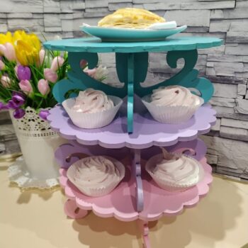 Intra απο ξύλο plywood 3mm-4mm πάχος - Στάση για κέικ Στρογγυλή βάση επίδειξης για κέικ για κέικ Δίασταση 30x30 cm Intraeaxys-ro6ywm27 - Image 1