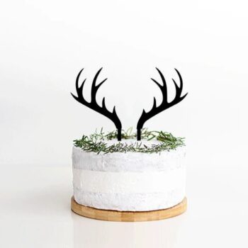 Intra απο ξύλο plywood 3mm-4mm πάχος - Deer Antler Cake Topper Δίασταση 30x30 cm Intraeaxys-qomr64k1 - Image 1