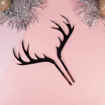 Intra απο ξύλο plywood 3mm-4mm πάχος - Deer Antler Cake Topper Δίασταση 30x30 cm Intraeaxys-qomr64k1 - Image 3