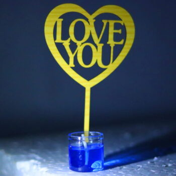 Intra απο ξύλο plywood 3mm-4mm πάχος - Love You Valentine Anniversary Cake Topper Δίασταση 30x30 cm Intraeaxys-078y2pjo - Image 5