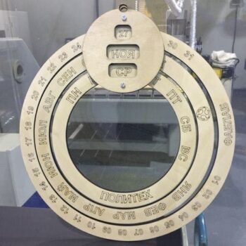 Intra απο ξύλο plywood 3mm-4mm πάχος - Στρογγυλό ημερολόγιο κόντρα πλακέ Δίασταση 30x30 cm Intraeaxys-voqd2561 - Image 3