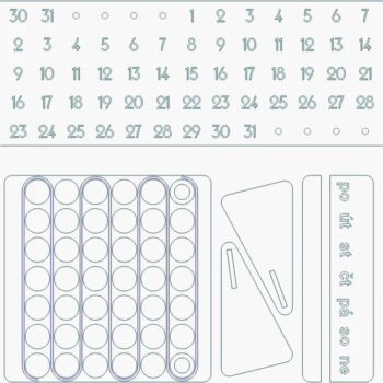 Intra απο ξύλο plywood 3mm-4mm πάχος - Ημερολόγιο Δίασταση 30x30 cm Intraeaxys-qom6m6p1 - Image 5