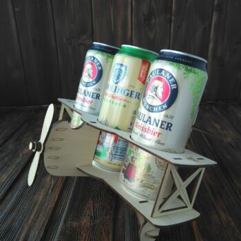 Intra απο ξύλο plywood 3mm-4mm πάχος - Ξύλινη θήκη μπύρας Biplane Δίασταση 30x30 cm Intraeaxys-eo20ljq7 - Image 3