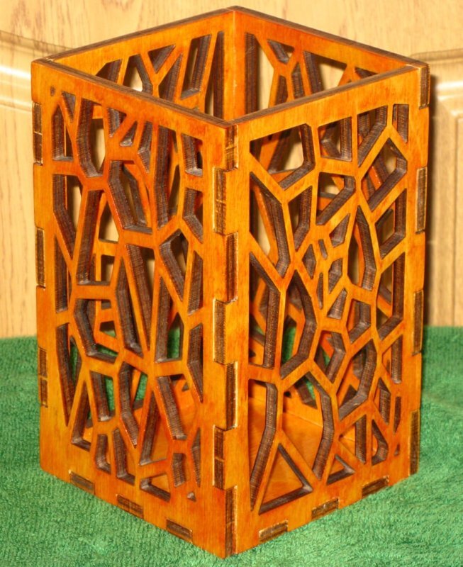 Intra απο ξύλο plywood 3mm-4mm πάχος - Ξύλινη Κηροπήγα Δίασταση 30x30 cm Intraeaxys-pokmvm91