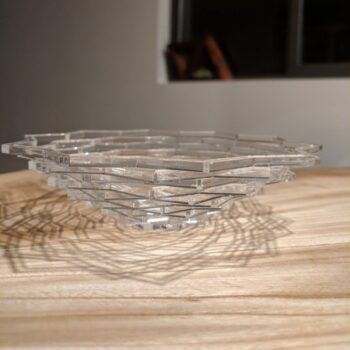 Intra απο ξύλο plywood 3mm-4mm πάχος - Καλάθι μπολ καραμέλας Δίασταση 30x30 cm Intraeaxys-qom65941 - Image 1