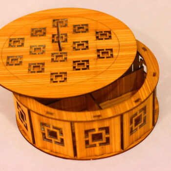 Intra απο ξύλο plywood 3mm-4mm πάχος - Στρογγυλό Κουτί Διαμερίσματος Με Καπάκι 3mm Δίασταση 30x30 cm Intraeaxys-e1gkzw8o - Image 9