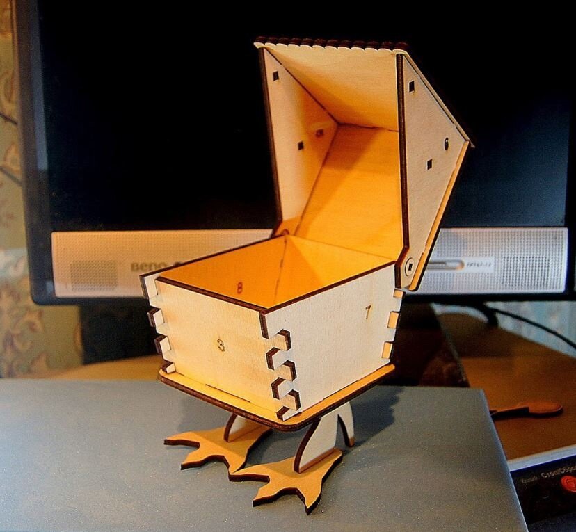 Intra απο ξύλο plywood 3mm-4mm πάχος - Μπομπονιέρα Baba Yaga House Δίασταση 40x50 cm Intraeaxys-51rr6rd1