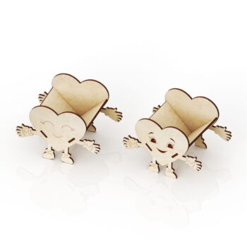 Intra απο ξύλο plywood 3mm-4mm πάχος - Στάση καραμελών σε γλάστρα Heart Δίασταση 30x30 cm Intraeaxys-lopqxjk7 - Image 1