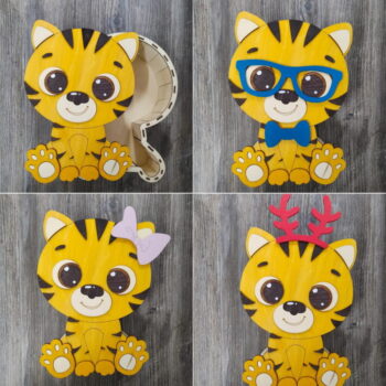 Intra απο ξύλο plywood 3mm-4mm πάχος - Tiger Box Δίασταση 30x30 cm Intraeaxys-51rr9j31 - Image 1