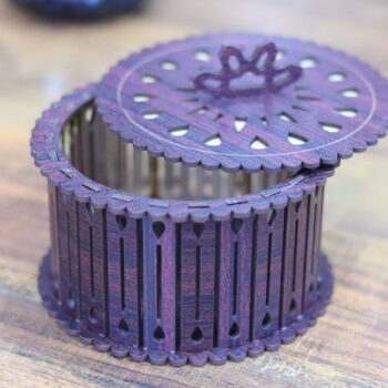 Intra απο ξύλο plywood 3mm-4mm πάχος - Ξύλινο διακοσμητικό στρογγυλό κουτί δώρου Δίασταση 30x30 cm Intraeaxys-m1d638e7 - Image 9