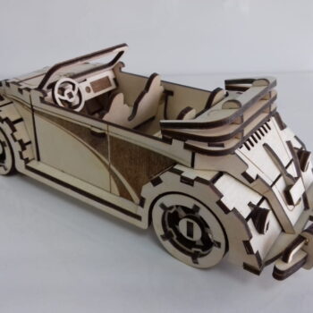 Intra απο ξύλο plywood 3mm-4mm πάχος - Beetle Cabrio Ξύλινο Μοντέλο Δίασταση 30x30 cm Intraeaxys-67wl50m1 - Image 3