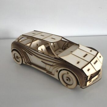 Intra απο ξύλο plywood 3mm-4mm πάχος - Ξύλινο αυτοκίνητο παιχνιδιών Volkswagen Golf Δίασταση 30x30 cm Intraeaxys-91jdzr51 - Image 1