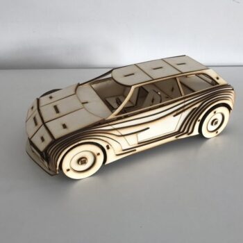 Intra απο ξύλο plywood 3mm-4mm πάχος - Ξύλινο αυτοκίνητο παιχνιδιών Volkswagen Golf Δίασταση 30x30 cm Intraeaxys-91jdzr51 - Image 5